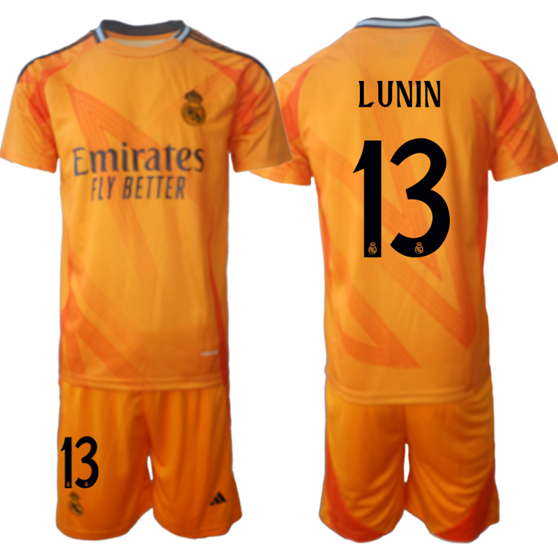 Men 2024-2025 Club Real Madrid away orange #13 Soccer Jersey